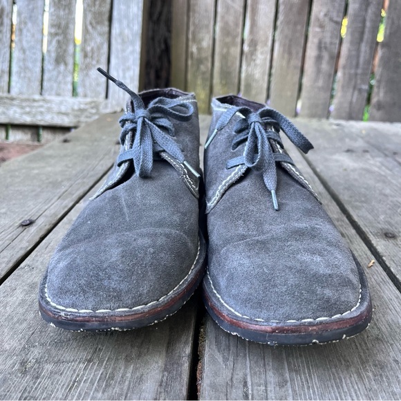 John Varvatos Star USA Gray Suede Lace Up Chukka Boots Sz 10 - Picture 5 of 12